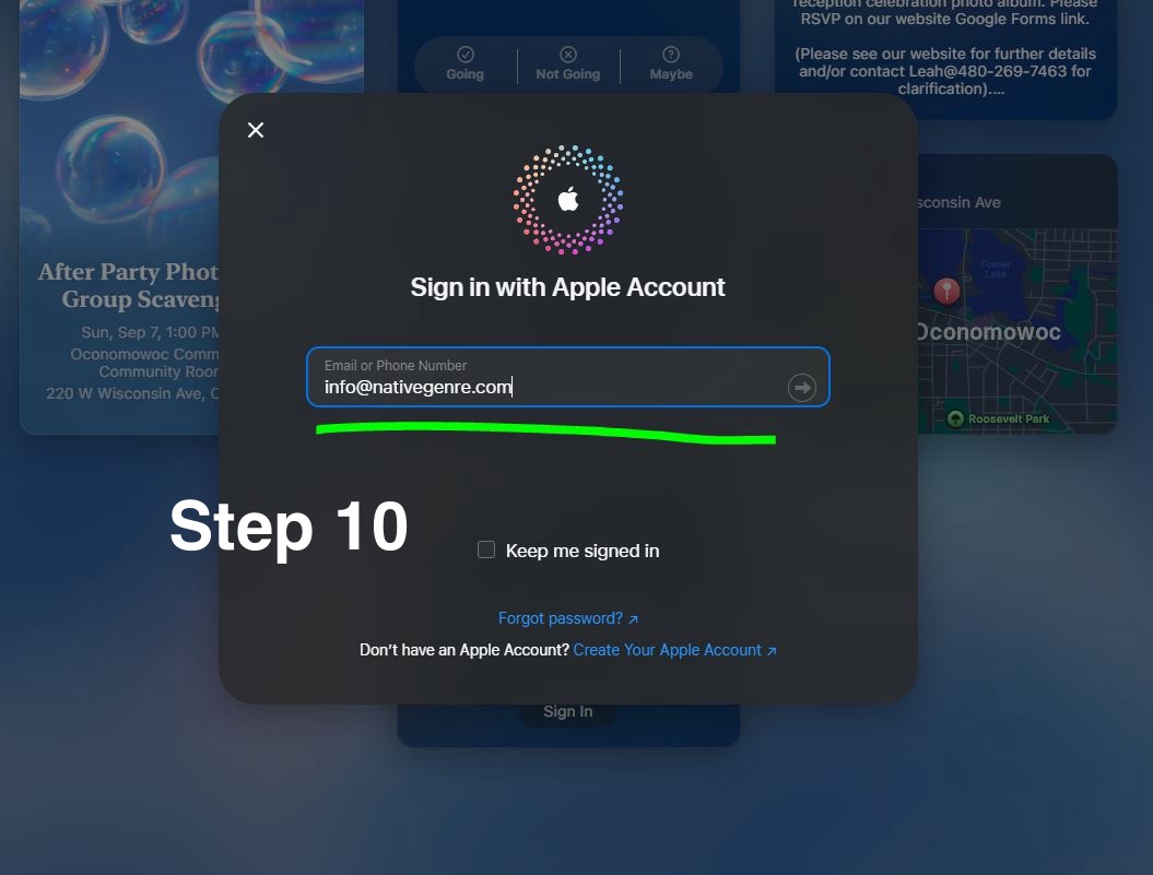 Step 10: (Andriod/Google, non-apple users)Login with email and verify.