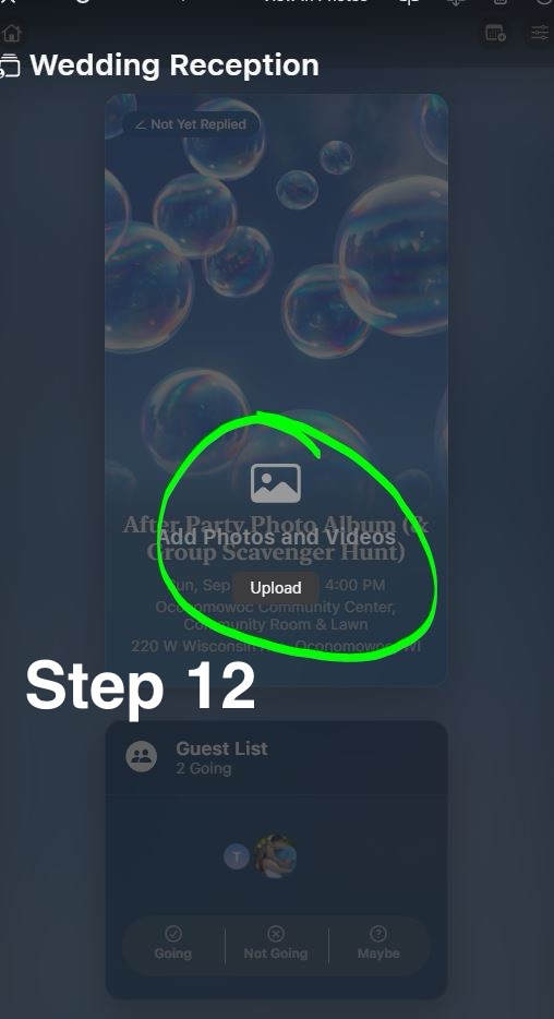 Step 12: UPLOAD PHOTOS